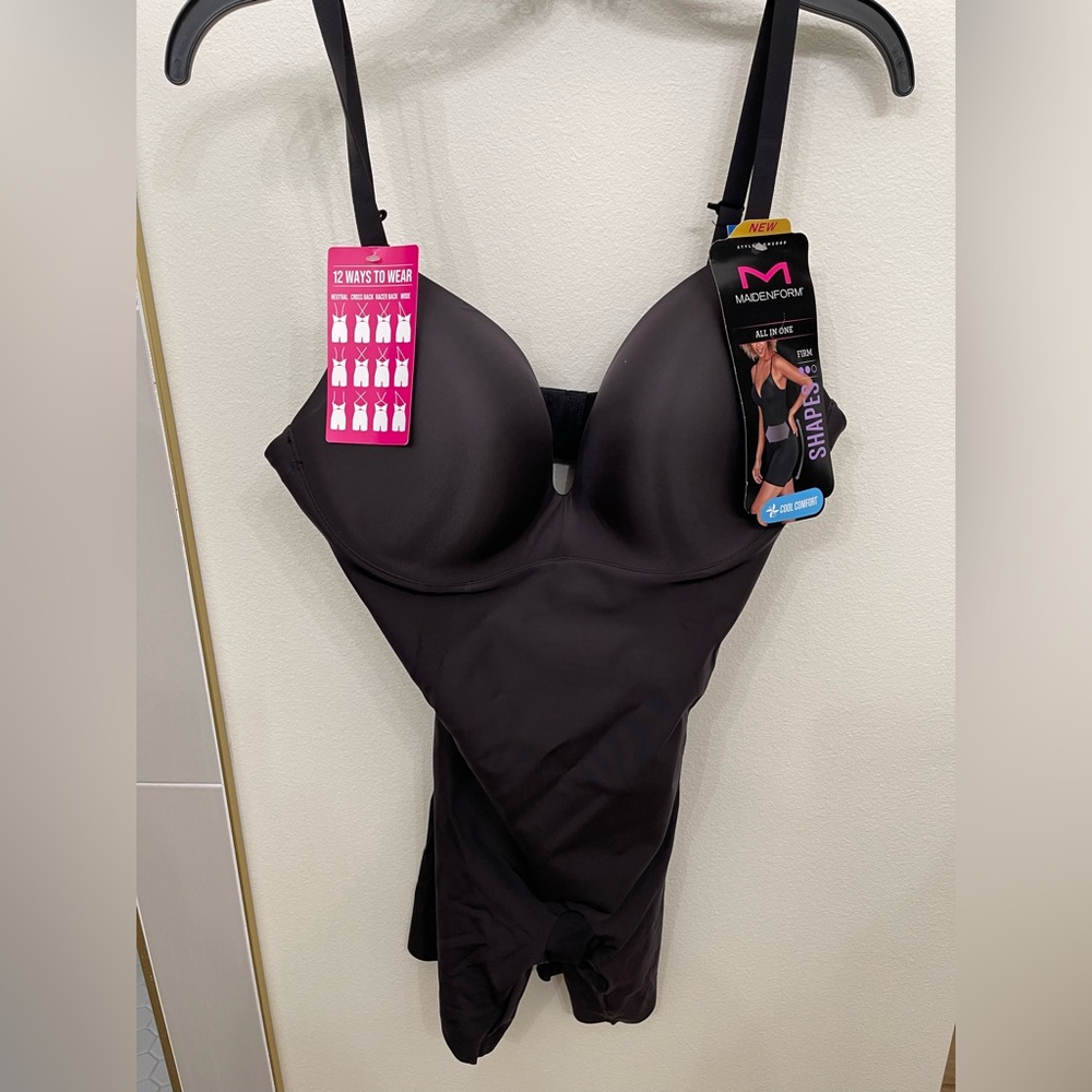 Maidenform Black Shapewear with Molded Cups